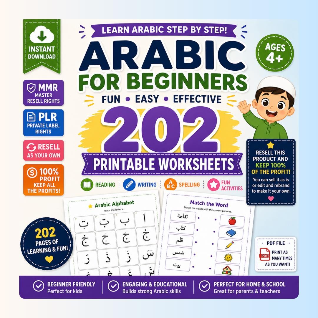 Arabic Worksheets for Kids | Learning for Beginners | 202 Printable ...