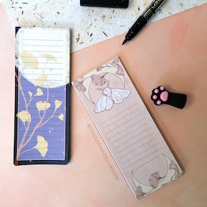 To do list Notepads from our Night Butterfly Collection - 2 Designs | Handmade stationery, Moth gifts | Desk Pad | Moth Ginko stationery