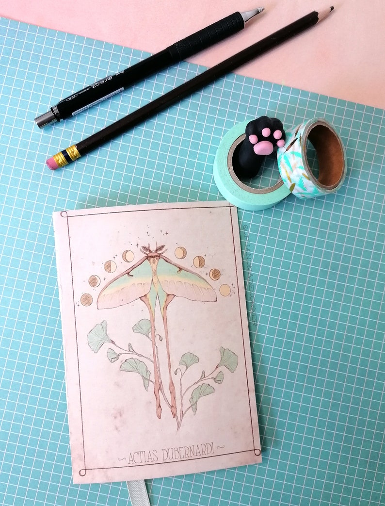 Moth Notebook Handmade Notebook From the Night Butterfly Collection - 3 Designs ...