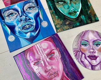 Fierce female canvas paintings