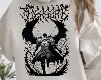 Berserk anime manga guts heavy metal hoodie sweatshirt