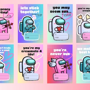Afdrukbaar in de klas onder ons valentijnskaartbundel voor leraren in de klas, videogamethema, voor gamers, kinderen en tieners