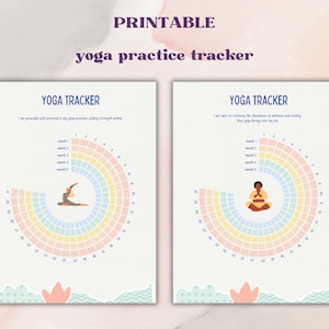 Yoga Challenge Printable. Daily Yoga Practice Challenge. Yoga Journal. Daily Yoga Tracker. Monthly Habit Tracker, Affirmations