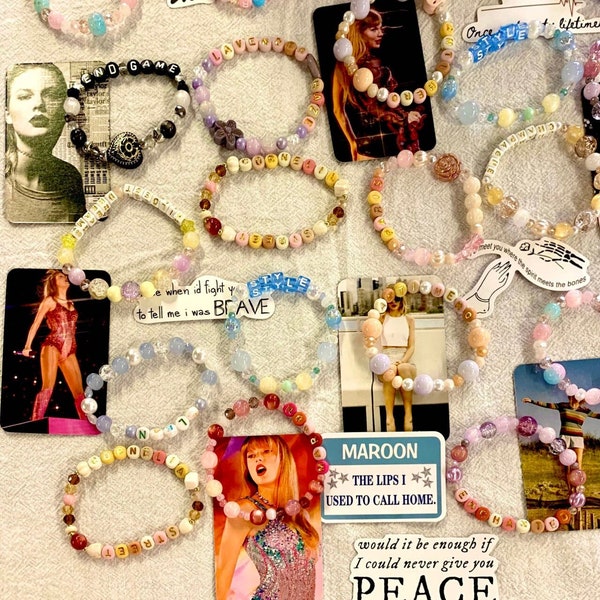 Set 1-Eras Tour Friendship Bracelets| Taylor Swift Album bracelet| Bead Exchange| Eras Tour | Friendship Bracelet Exchange | TS Bracelet