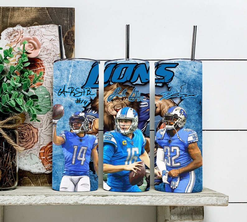 Detroit Lions 20oz Tumbler Wrap Etsy