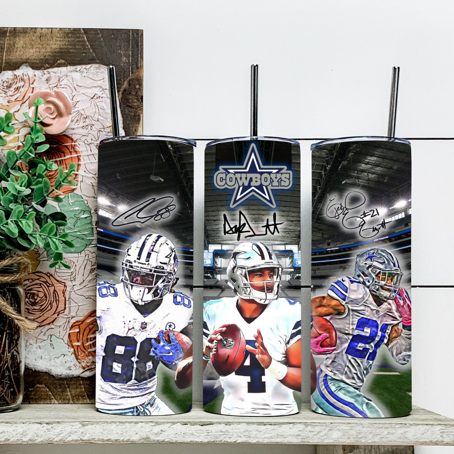 Dallas Cowboys 20oz Tumbler Wrap Etsy