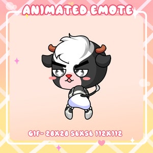 Emote animée Vache laitière twerk : Twitch, Discord, Youtube