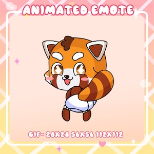 Twerking Red Panda Animated Twitch Emote, Booty Twerk Red Panda Animated Twitch Discord Emote, Ass Twerk Panda Animated Emote For Streamer