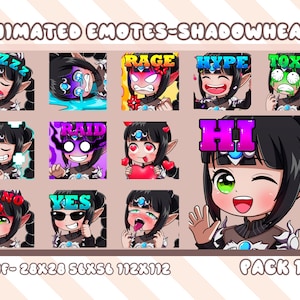 Shadowheart Baldur&#39;s Gate 3 Animated Emotes: Twitch Streamer Emoji Pack