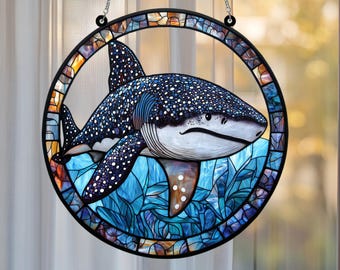 Whale Shark Acrylic Window Hanging: Beach Decor Ornament