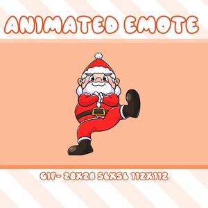 Funny Dancer Santa Animated Emote, Christmas Animated Dancing Santa Twitch Discord Youtube Emote, Santa Animated Emote For Streamer, Gamer