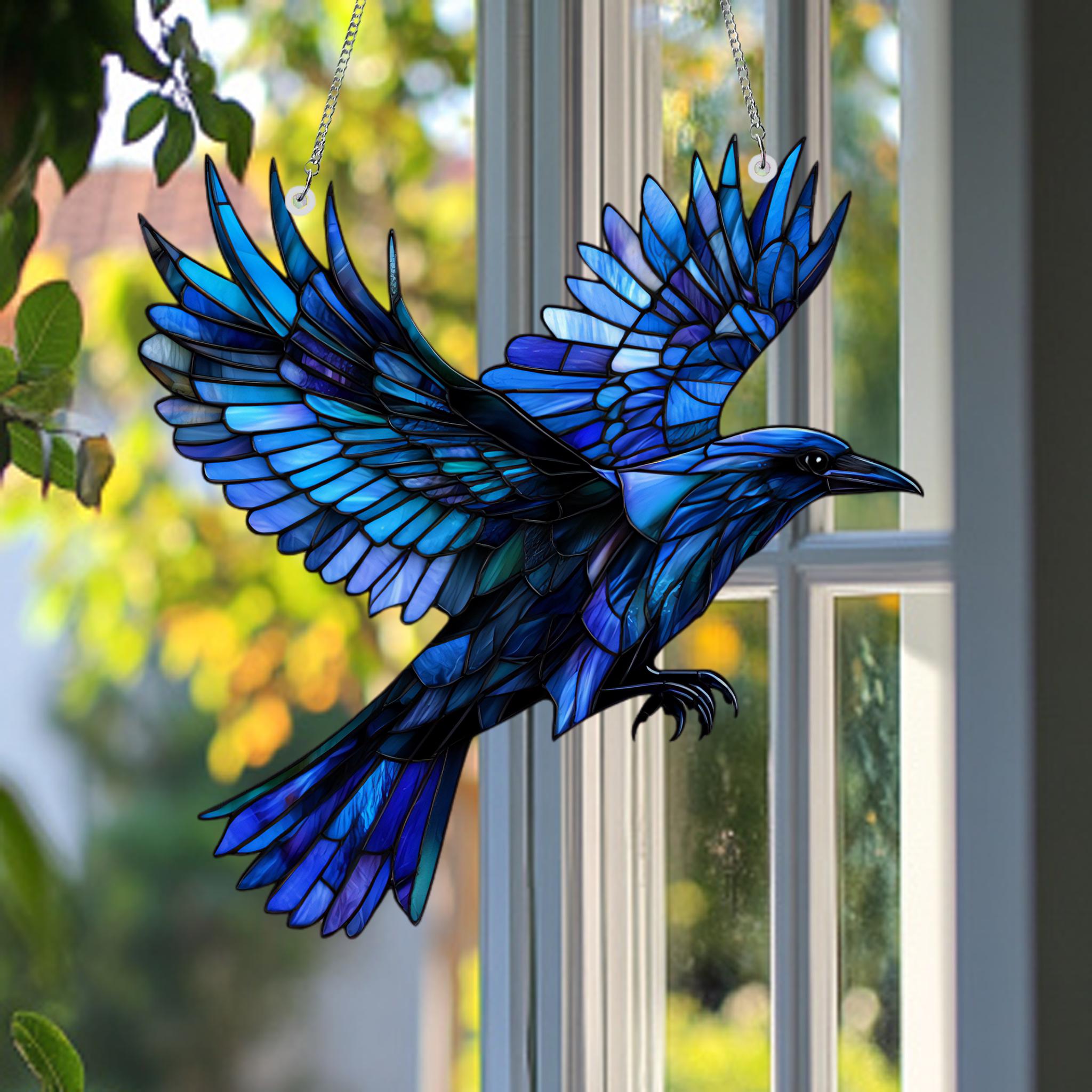 Ravens - Acchiappasole in vetro colorato, decorazione da appendere alla