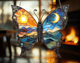Butterfly Acrylic Window Hanging: Whimsical Home Decor