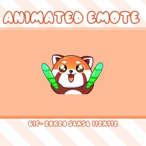 Glow Stick Red Panda Animated Emote, Animated Red Panda Twitch Discord Youtube Emote, Glow Sticks Raving Animated Emote For Streamer, Gamer