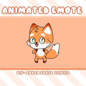 Funny Dancer Fox Animated Twitch Emote, Dance Fox Animated Twitch Discord Youtube Emote, Dance Fox Animated Emote For Streamer