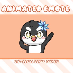 Up Down Dance Penguin Animated Twitch Emote, Animated Penguin Up Down Dance Twitch Discord Emote, Dance Penguin Animated Emote For Streamer