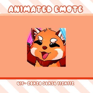 Funny Dancer Red Panda Animated Emote, Animated Dancing Panda Twitch Discord Youtube Emote, Red Panda Animated Emote For Streamer, Gamer