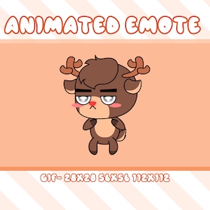 Dancer Reindeer Animated Twitch Emote, Christmas Reindeer Animated Twitch Discord Youtube Emote, Dance Reindeer Animated Emote For Streamer