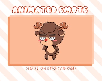 Dancer Reindeer Animated Twitch Emote, Christmas Reindeer Animated Twitch Discord Youtube Emote, Dance Reindeer Animated Emote For Streamer