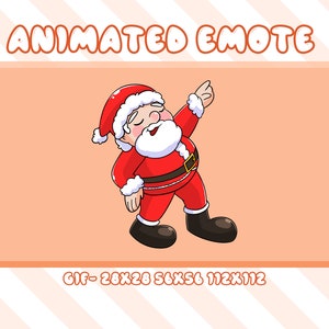 Emote animata Babbo Natale danzante: Twitch, Discord, Youtube (PNG)