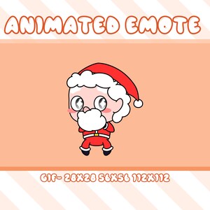 Divertente emote animata di Babbo Natale che balla: Twitch, Discord, Youtube (PNG)
