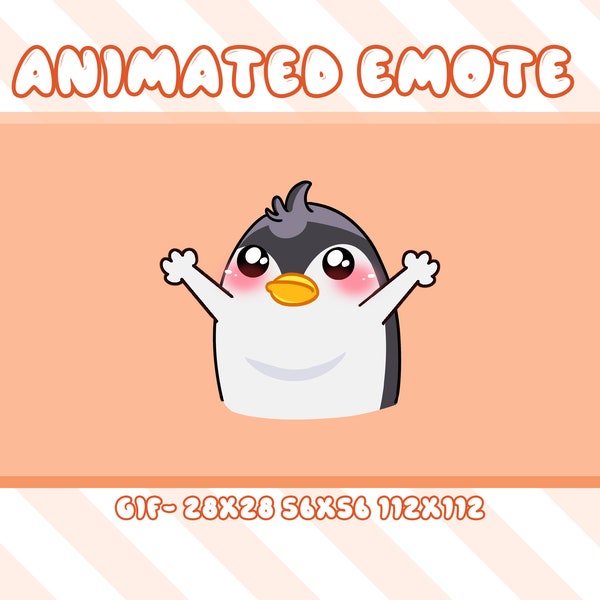 Fire Up Penguin Animated Emote, Animated Fire Up Penguin Twitch Discord Youtube Animated Emote, Penguin Animated Emote For Streamer, Gamer