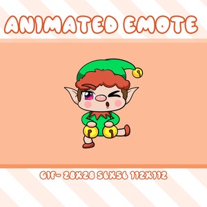 Funny Dancer Elf Animated Emote For Christmas, Elf Animated Twitch Discord Youtube Emote, Dancing Elf Christmas Animated Emote For Streamer