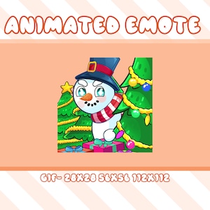 Lurk Snowman Xmas Animated Twitch Emote, Christmas Snowman Animated Twitch Discord Emote, Lurk Snowman Xmas Animated Emote For Streamer