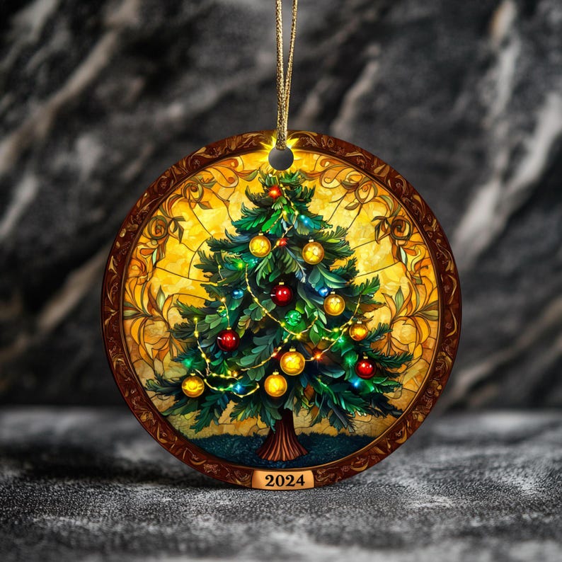 Christmas Tree Sublimation Ornament, Christmas Ornament 2024, Christmas