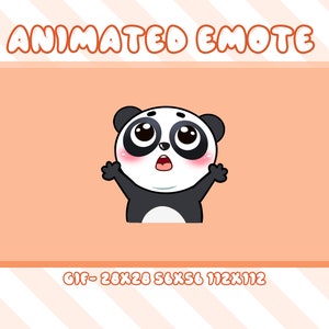 Fire Up Panda Animated Emote: Twitch, Discord, Youtube (GIF)