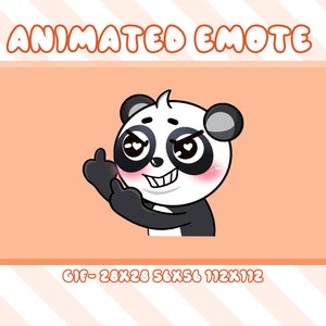 Emote animado de Twitch Fuck Panda, Emote animado de Twitch Fuck Panda Discord Youtube, Emote animado de Kawaii Fucking Panda para streamers, gamers