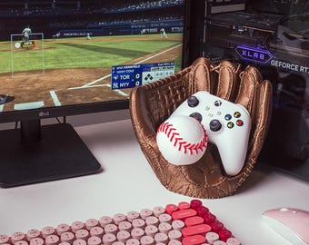 Uchwyt na kontroler Play Catch - stojak na rękawice baseballowe dla graczy