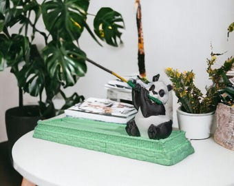 Uchwyt na kadzidełko Panda Flute Player - zabawny i uspokajający wystrój aromaterapeutyczny