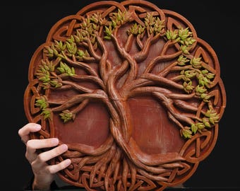 Yggdrasil, Drzewo Życia – dekoracja ścienna o wyglądzie drewna i mitycznym uroku