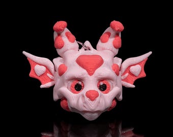 Brelok Łamacz Serc - urocza głowa smoka do Twoich kluczy