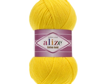 Alize Cotton Gold – Soft & Durable Cotton Blend Yarn for Knitting - Crochet