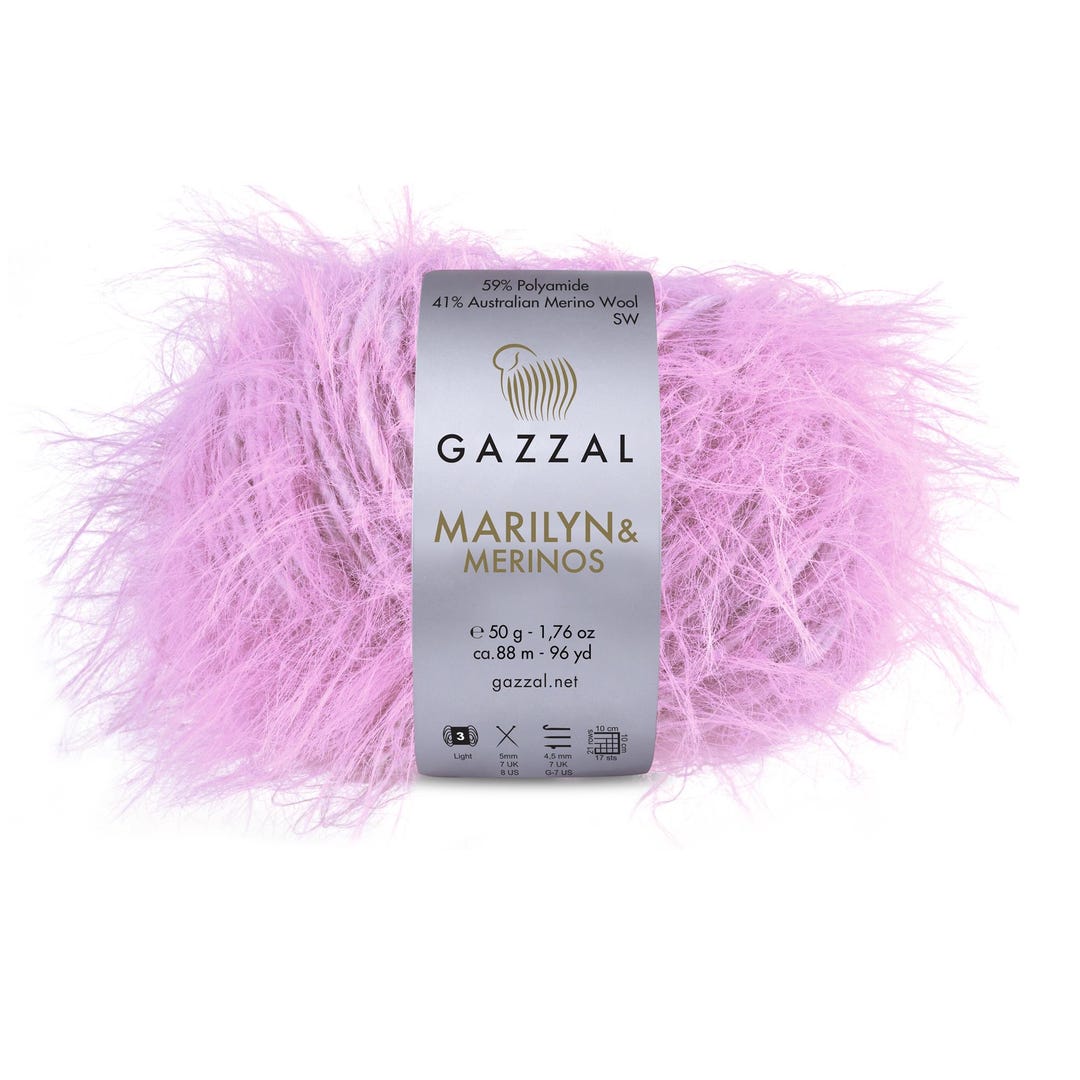 Gazzal Marilyn Merinos Wool Yarn - Soft 100% Merino Wool for