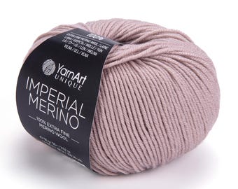YarnArt Imperial Merino DK Wool per maglia e uncinetto, fibra morbida e calda, grigio