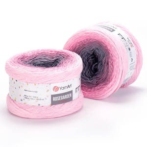 YarnArt Rosegarden – 100% katoenen cakegaren | Verloop van 1000 m voor zomersjaals en babyprojecten