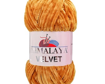 Hilo de chenilla extragrueso: Himalaya Velvet, Plush Crochet, madeja de 100 g