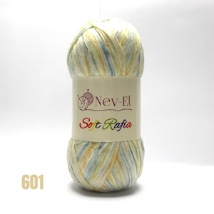 Nevel Soft Raffia Yarn – Washable Paper Look Yarn for Crochet Bags, Hats, Accessories – Lightweight Fiber for Summer Projects