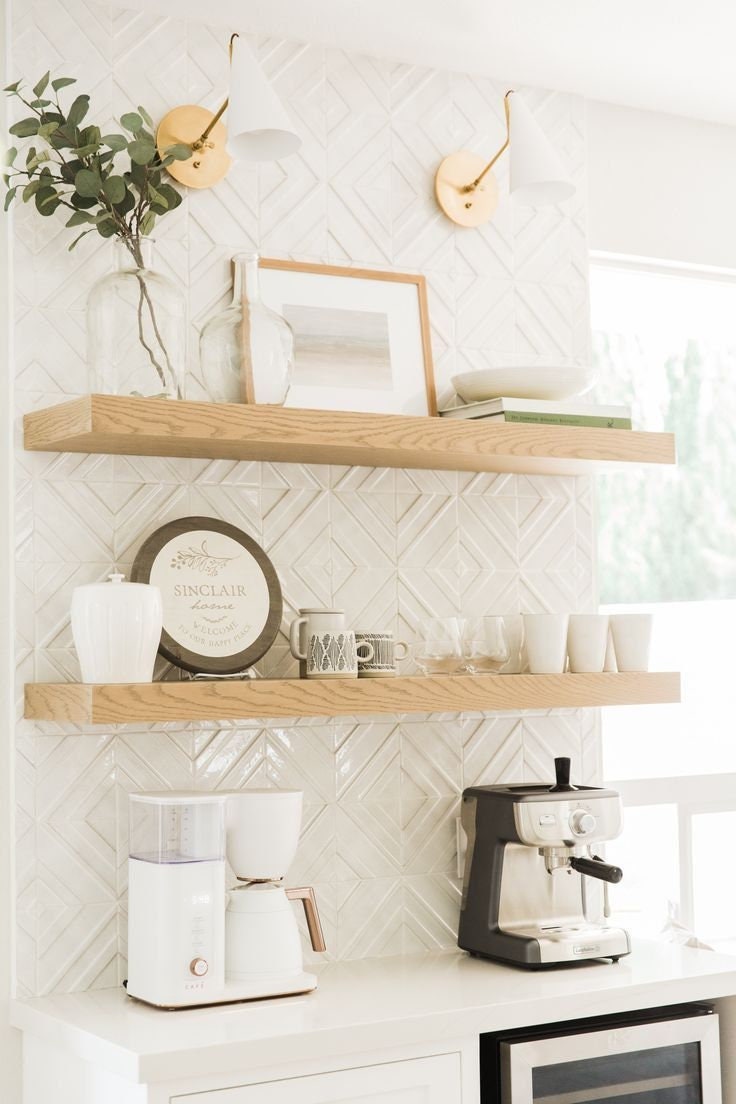 Modern Wood Floating Shelves Custom Size Floating Shelves Etsy