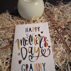 carte de fête des grand-mères en marqueterie de paille réalisée par mes soins straw marquetry mother's day granny card