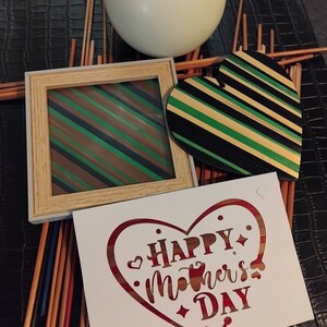 coffret fête des mères en marqueterie de paille réalisée par mes soins straw marquetry mother’s day box