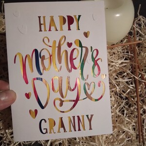 carte de fête des grand-mères en marqueterie de paille réalisée par mes soins straw marquetry mother's day granny card