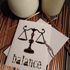 carte signe du zodiaque balance  en marqueterie de paille réalisée par mes soins straw marquetry zodiac card format 11 x 15