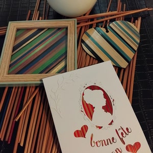 coffret fête des mères en marqueterie de paille réalisée par mes soins straw marquetry mother’s day box