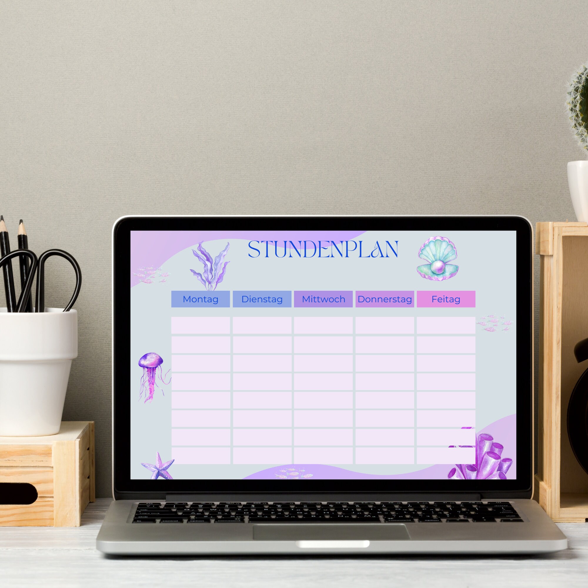 Stundenplan zum Ausdrucken, Stundenplan Download, Stundenplan DIN A4