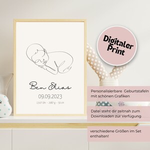 Download digitale del tema natale, design minimalista del tema natale, regalo di nascita personalizzabile, poster di nascita neutro rispetto al genere
