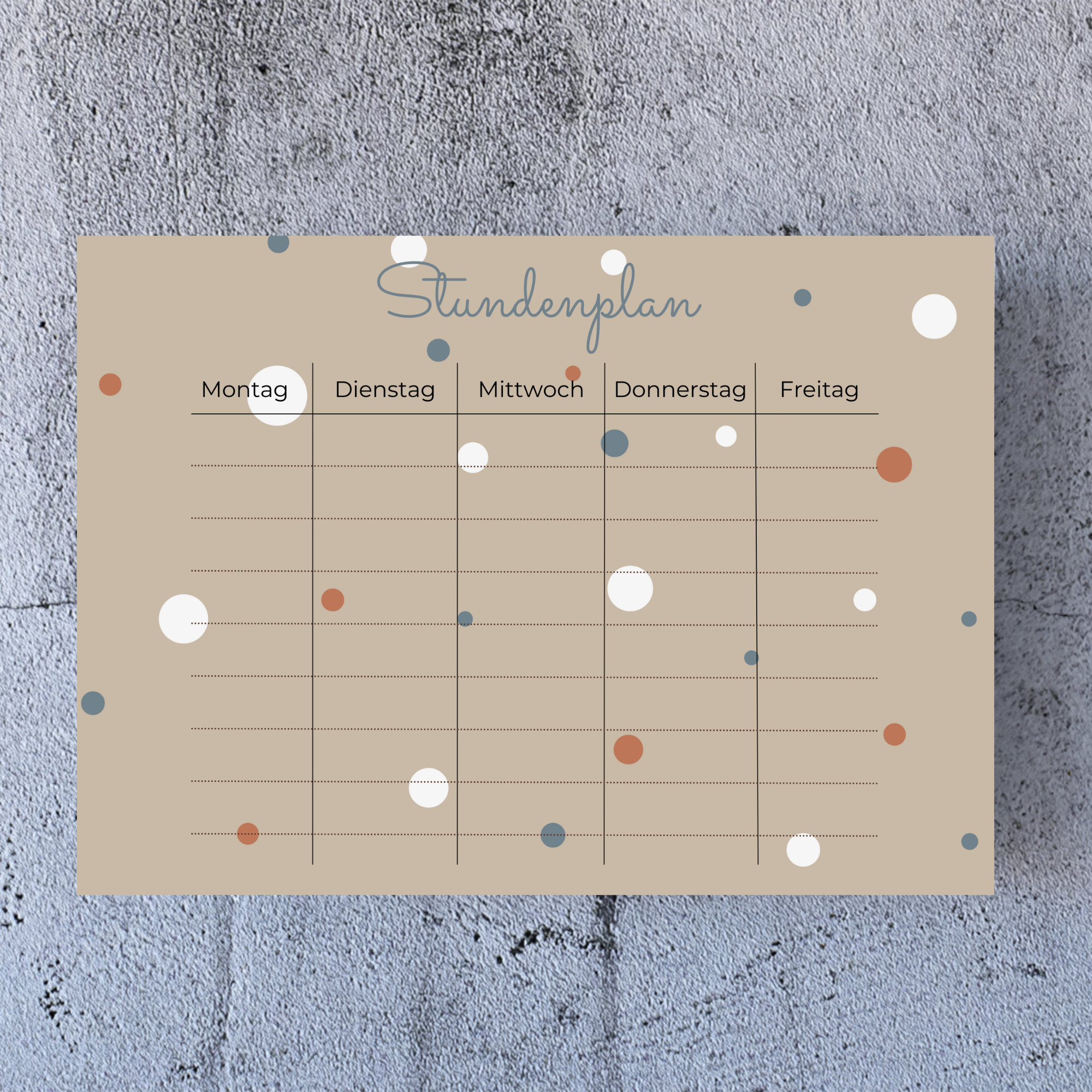 Stundenplan zum Ausdrucken, Stundenplan Download, Stundenplan DIN A4